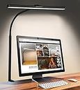 Desk Lamp for Office Home - Eye-Caring Architect Task Lamp 25 Lighting Modes Adjustable LED Desk Lamp Flexible Gooseneck Clamp Light for Workbench Drafting Reading Study (Black)