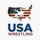 USA Wrestling Sticker - Sticker Graphic - Auto, Wall, Laptop, Cell, Truck Sticker for Windows, Cars, Trucks