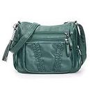 VOLGANIK ROCK Crossbody Bag for Women with Tassel Ladies Soft PU leather Purses and Handbag Pocketbooks (Green)