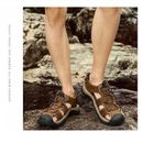 Mens Walking Sandals Sports Outdoor Trekking Hiking Shoes Shingle Brown New