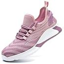 Moodeng Steel Toe Shoes for Women Lightweight Safety Work Shoes Indestructible Non-Slip Outdoor Sneaker Pink