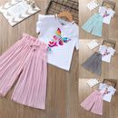 Toddler Kids Girls Clothing Sets Summer Sunflower T Shirt Tops Chiffon Ruched