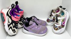Lote de 3 zapatos NIKE Revolution/Air Max para niñas pequeñas talla 8C