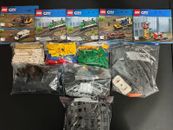 Lego 60198 City RC Tren Tren Tren de Carga Motor con Manuales, Incompleto, Plz Leer.