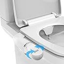 Bidet,Soosi Ultra Slim Self Cleaning Dual Nozzle (Frontal Rear/Feminine Wash) Fresh Cold Water Bidet Attachment for Toilet Non-Electric Bidets Toilet Seat Attachment Adjustable Water Pressure