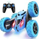 Remote Control Car Stunt RC Cars, 90 Min Playtime, 2.4Ghz Double Sided 360° Rotating RC Crawler with Headlights, 4WD Off Road Drift RC Race Car Toy for Boys and Girls Aged 6-12