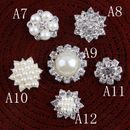 30PCS Crystal Pearls Craft Supplies Flatback Rhinestone Buttons 