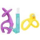 Silicone Baby Teether SET of 2 Teething Toys BPA Free high Quality Soother