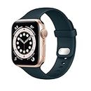 Lobnhot Compatibile con Apple Watch Band 38 mm, 40 mm, 41 mm, 42 mm, 44 mm, 45 mm, cinturino di ricambio in silicone morbido, compatibile con iWatch Serie 7, SE 6, 5, per donne e uomini, 38/40/41mm