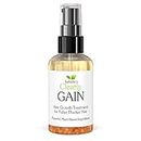 Clearly GAIN, Hair Growth and Thickening Scalp Treatment for Men and Women | 100% Natural Serum with Castor, Jojoba, Clary Sage, Nettle Extract Oils | For Hair Loss, Alopecia, Thinning Hair