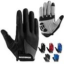 ROCKBROS Cycling Gloves for Men Women - Breathable Gel Pad Road Mountain Bike Gloves - Touch Screen Anti-Slip MTB Gloves for Cycling Workout Outdoor Sports