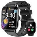 LLKBOHA Smartwatch Uomo - 1,85" Schermo Tattile Orologio Smart Watch Chiamate Bluetooth,111+ Sportiva, con cardiofrequenzimetro/Ossigeno nel Sangue/contapassi/monitoraggio del Sonno per Android iOS
