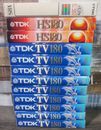 Used TDK VHS Recording 180 Video Cassette Tapes x12
