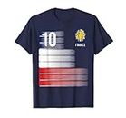 France Flag Number 10 French Soccer Men Women Boys Girl Kids T-Shirt