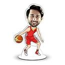 Foto Factory Gifts® Personalized Basketball Player Sports Caricature (Wooden_8 inch, x 5 inch_Multicolour) CA0141