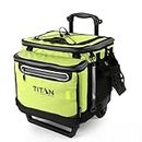 Arctic Zone Titan Deep Freeze Wheeled Cooler - 60 Can Rolling Cooler - Citrus Green - Cooler with Deep Freeze Insulation and Detachable All-Terrain Cart with Wheels
