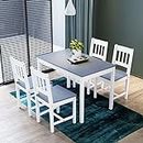 ZANOFIRA Kitchen Dining Table Set with Chairs Set 4 Pine Wood Dinner Set for Dining Room and Living Room Furniture Sets