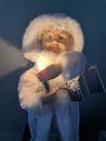 24” Vintage Animated Mrs. Claus Christmas Figure Winter White Outfit