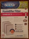 3 Pack BestAir (H100) Replacement Humidifier Wick Filter Chlora-Clear