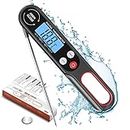 Digital Meat Thermometers for Air Fryers Cooking, Food Thermometer Instant Read BBQ Cooking Thermometer with Foldable Long Probe and Backlight Screen Magnetic Back for Kitchen,Milk(Battery Included)
