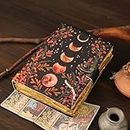 DI-KRAFT Leather Handcrafted Journal Diary Moon Phases Printed Office and Personal Use Travel Planner Artist Unruled Sketchbook Writing Diary (200 Pages)