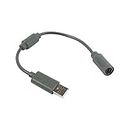 Tbest Xbox 360 Controller Kabel USB Adapter, Ersatz Wired Controller USB Breakaway Adapter Anschlusskabel für Xbox360, Grau