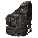 Tactical Sling bag Pack militare Rover spalla zaino a tracolla per caccia campeggio trekking (Camuffamento Notturno)