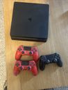 Sony PlayStation 4 Slim 500GB Home Console - Black. Remotes Included