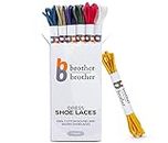 BB BROTHER BROTHER Dress Shoe Laces (7 Pairs) - Round Oxford Shoelaces for Dress Shoes Chukka - Waxed Shoe Strings in Navy Blue, Olive, Purple, Green, Yellow, Red and White - 32 inches