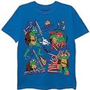 Teenage Mutant Ninja Turtles Boys' TMNT Mutant Mayhem Movie Character Short Sleeve T-Shirt-Leo, Donnie, Raph, Mikey, Royal, 6-7