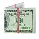 Supervek $100 US Dollar Bill Stash Tyvek Paper Slim Bifold Wallet for Men Women | Benjamin Party Funny Money Men's Mighty Credit Card Holder Mens EDC