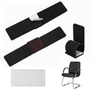 Pack of 30 Felt Pads for Chairs, Chair Gliders Cantilever with Velcro Fastening, Felt Pads for Cantilever Chairs with Silicone Anti-Collision Sticker for Side Chairs, Reduces Noise (Black)