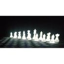 MegaChess 25" Tall Light-Up Giant Chess Set - Day/Night Set - White Side Illuminates White Plastic in Black | 25 H x 10 W x 10 D in | Wayfair