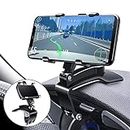 GIRIK Universal Car Mobile Phone Holder Mount Stand 360 Degree Safe Stable One Hand Operational Compatible with Car Dashboard, Rear View Mirror & Car Sunshade fit for All Smartphones Upto 6.0"