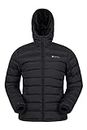 Mountain Warehouse Season Mens Winter Jacket -Water Resistant Coat Black X-Large