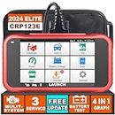LAUNCH CRP123E obd2 code reader for 4 System (Engine ABS SRS AT) car diagnostic tool with 7 Reset service Oil/EPB/SAS/BMS/Throttle/DPF Reset, ABS Bleed Update to 32G RAM Lifetime update, Auto Vin