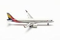 herpa Miniatura del avión Asiana Airlines Airbus A321neo, HL8398, Escala 1/500, Modelo prefabricado, maqueta de colleción, modelismo, Avion sin Soporte, Figura plástico
