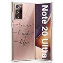Galaxy Note20 Ultra - Funda para Samsung Galaxy Note 20 Ultra 5G, diseño de flores de silicona, transparente, fina, Note20 Ultra (D)