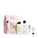 philosophy iconic fan-favorites mini set: purity made simple face cleanser 90ml + fresh cream shower gel 90ml + amazing grace EDT 15ml + hope in jar day moiturizing 7ml