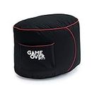 Game Over Sgabello Bean Bag per Video Gaming | Poggiapiedi per Interni | Tasche Laterali per Controller | Progettato E Realizzato nel Regno Unito | Design Ergonomico (Cremisi Elettrico)