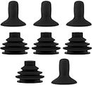 8 Pieces Joystick Controller Knob and Gaiter Wheelchair Joystick Button Cap for Mobility Scooter Electric Drive Wheelchair Accessories, Black