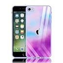 Case Creation Watercolor Series - Liquid Painting Tempered Glass TPU Shockproof Gradient Diamond Sparkle Camera Protection Back Case Tie dye Cover for Apple iPhone SE - (Multicolor, Pattern 6)