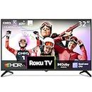 CHiQ ROKU TV L32G5NK, 32 Inch TV Smart, Roku TV, Small Tvs for Bedroom, Dolby Audio, Mobile Control, Voice Assistant, BBC, Disney+, 2.4&5G WiFi, USB 2.0, 2023 New