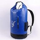 Carry Outdoor Waterproof Dry Dual Shoulder Strap Bag Dry Sack Trekking Backpack (Black) (Color : Dark Blue)