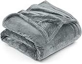 Utopia Bedding Fleece Blanket Twin Size Ash Grey 300GSM Luxury Fuzzy Soft Anti-Static Microfiber Bed Blanket (90x66 Inches)