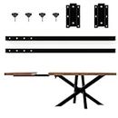 Magnetic Mobel Extensión de mesa para tableros de solapa, placa de expansión estable, brazos de metal para mesa de comedor, escritorio, mesa de conferencias, mesa de cocina, color negro