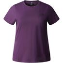 T-Shirt THE NORTH FACE "W PLUS S/S SIMPLE DOME TEE" Gr. 3X (54/56), lila (black currant purple) Damen Shirts Jersey in großen Größen