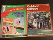 (LOT OF 2) Outdoor Storage Ortho & Quick Guide Step By Step Back Yard Sheds Barn