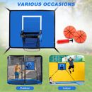 With Pump Trampoline Basketball Hoop Set Easy Install For Kids Safe Dunking Game