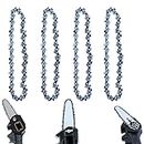 Pack of 4 Chainsaw Chains, Replacement Chains, 6 Inch Mini Chainsaw Chain, Universal Chain for Chainsaws, Compatible with All 6 Inch Mini Chainsaws